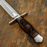 Rich rosewood handle with detailed Nordic knotwork engraving, Buy UK Dagger