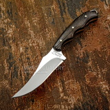 Its elegant trailing point blade offers a long sweeping edge that excels in precise slicing tasks
