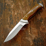Built around a satin-finished D2 tool steel blade, this knife offers excellent durability and edge retention for outdoor tasks.
