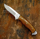 The distinctive honeycomb resin handle paired with a wilderness-themed engraved sheath creates a knife that stands out as both a capable tool and an eye-catching collector’s piece.
