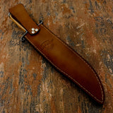 Backside of the Kingsmarch Bowie's leather sheath