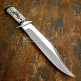 Bowie inspired by traditional European boar hunting scenes. Built around a powerful satin-finished D2 tool steel clip point blade, UK Knife seller