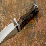 Practical drop point blade suited for hunting, field dressing, and outdoor tasks
