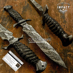 IMPACT CUTLERY UK CUSTOM DAMASCUS ART DAGGER KNIFE