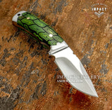 Green canvas micarta Full tang bushcraft knife, UK Knife store, UK Knife seller.