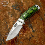MPACT CUTLERY RARE CUSTOM D2 FULL TANG SKINNING KNIFE CANVAS MICARTA HANDLE