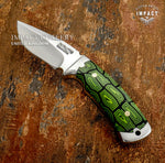 MPACT CUTLERY RARE CUSTOM D2 FULL TANG SKINNING KNIFE CANVAS MICARTA HANDLE