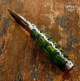 MPACT CUTLERY RARE CUSTOM D2 FULL TANG SKINNING KNIFE CANVAS MICARTA HANDLE