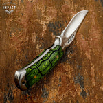 MPACT CUTLERY RARE CUSTOM D2 FULL TANG SKINNING KNIFE CANVAS MICARTA HANDLE