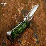MPACT CUTLERY RARE CUSTOM D2 FULL TANG SKINNING KNIFE CANVAS MICARTA HANDLE