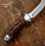 IMPACT CUTLERY RARE CUSTOM D2 FULL TANG BOWIE KNIFE SAW TOOTH BLADEIMPACT CUTLERY RARE CUSTOM D2 FULL TANG BOWIE KNIFE SAW TOOTH BLADE