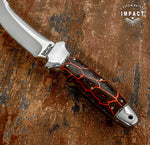 IMPACT CUTLERY RARE CUSTOM D2 FULL TANG BOWIE KNIFE SAW TOOTH BLADEIMPACT CUTLERY RARE CUSTOM D2 FULL TANG BOWIE KNIFE SAW TOOTH BLADE