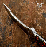 IMPACT CUTLERY RARE CUSTOM D2 FULL TANG BOWIE KNIFE SAW TOOTH BLADEIMPACT CUTLERY RARE CUSTOM D2 FULL TANG BOWIE KNIFE SAW TOOTH BLADE