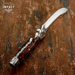 IMPACT CUTLERY RARE CUSTOM D2 FULL TANG BOWIE KNIFE SAW TOOTH BLADEIMPACT CUTLERY RARE CUSTOM D2 FULL TANG BOWIE KNIFE SAW TOOTH BLADE