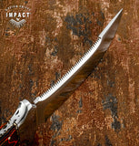 IMPACT CUTLERY RARE CUSTOM D2 FULL TANG BOWIE KNIFE SAW TOOTH BLADEIMPACT CUTLERY RARE CUSTOM D2 FULL TANG BOWIE KNIFE SAW TOOTH BLADE