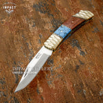 IMPACT CUTLERY CUSTOM FOLDING POCKET KNIFE | LOCK BACK HAND MADE