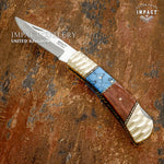 IMPACT CUTLERY CUSTOM FOLDING POCKET KNIFE | LOCK BACK HAND MADE