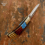 IMPACT CUTLERY CUSTOM FOLDING POCKET KNIFE | LOCK BACK HAND MADE