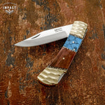 IMPACT CUTLERY CUSTOM FOLDING POCKET KNIFE | LOCK BACK HAND MADE
