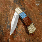 IMPACT CUTLERY CUSTOM FOLDING POCKET KNIFE | LOCK BACK HAND MADE