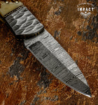 IMPACT CUTLERY CUSTOM DAMASCUS FOLDING POCKET KNIFE | LOCK BACK