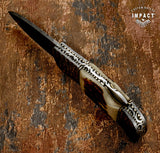 IMPACT CUTLERY CUSTOM DAMASCUS FOLDING POCKET KNIFE | LOCK BACK