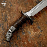 IMPACT CUTLERY CUSTOM D2 STEEL ART BOWIE KNIFE