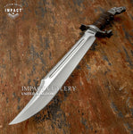 IMPACT CUTLERY CUSTOM D2 STEEL ART BOWIE KNIFE