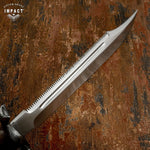 IMPACT CUTLERY CUSTOM D2 STEEL ART BOWIE KNIFE
