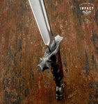 IMPACT CUTLERY CUSTOM D2 STEEL ART BOWIE KNIFE