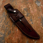 MPACT CUTLERY CUSTOM D2 TOOL STEEL BOWIE KNIFE BONE STAG HANDLE