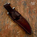 MPACT CUTLERY CUSTOM D2 TOOL STEEL BOWIE KNIFE BONE STAG HANDLE