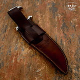 MPACT CUTLERY CUSTOM D2 TOOL STEEL BOWIE KNIFE BONE STAG HANDLE