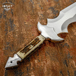 IMPACT CUTLERY CUSTOM D2 ART FULL TANG DAGGER KNIFE