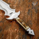 IMPACT CUTLERY CUSTOM D2 ART FULL TANG DAGGER KNIFE