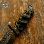 CUSTOM ART DAMASCUS BOWIE KNIFE BY IMPACT CUTLERY