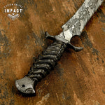 IMPACT CUTLERY UK CUSTOM DAMASCUS ART DAGGER KNIFE