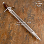APOLLO ASTRAL ATHLATO CUSTOM FULLER SWORD DAGGER KNIFE STACKED LEATHER HAND MADE BY IMPACT CUTLERY UK