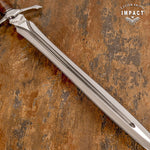 APOLLO ASTRAL ATHLATO CUSTOM FULLER SWORD DAGGER KNIFE STACKED LEATHER HAND MADE BY IMPACT CUTLERY UK