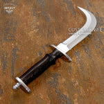 IMPACT CUTLERY RARE COMMANDO CORVO CHILENO KNIFE DOUBE EDGED WENGE WOOD HANDLE