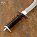 IMPACT CUTLERY RARE COMMANDO CORVO CHILENO KNIFE DOUBE EDGED WENGE WOOD HANDLE