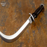 IMPACT CUTLERY RARE COMMANDO CORVO CHILENO KNIFE DOUBE EDGED WENGE WOOD HANDLE