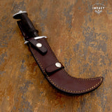 IMPACT CUTLERY RARE COMMANDO CORVO CHILENO KNIFE DOUBE EDGED WENGE WOOD HANDLE