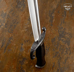 IMPACT CUTLERY 1-OF-A-KIND CUSTOM ART FULLER BOWIE KNIFE WENGE WOOD HANDLE