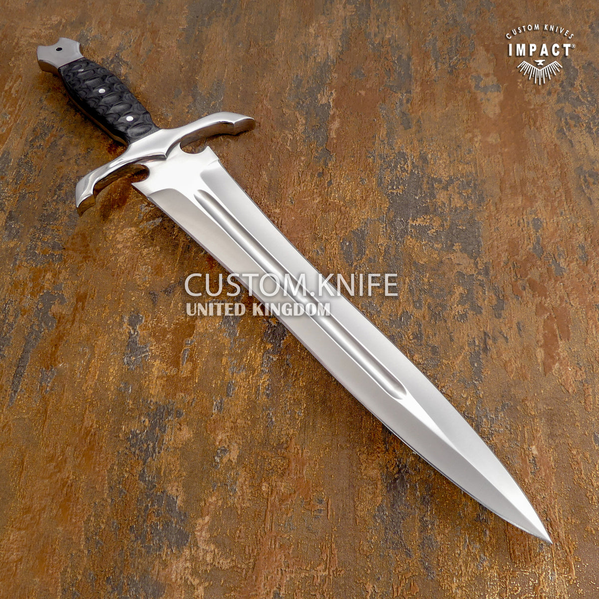 IMPACT CUTLERY RARE CUSTOM FULL TANG SWORD FULLER DAGGER KNIFE EXOTIC