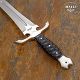 IMPACT CUTLERY RARE CUSTOM FULL TANG SWORD FULLER DAGGER KNIFE EXOTIC WOOD