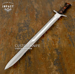 IMPACT CUTLERY RARE CUSTOM FULL TANG SHORT SWORD FULLER DAGGER KNIFE MICARTA