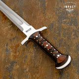 IMPACT CUTLERY RARE CUSTOM FULL TANG SHORT SWORD FULLER DAGGER KNIFE MICARTA