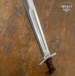 IMPACT CUTLERY RARE CUSTOM FULL TANG SHORT SWORD FULLER DAGGER KNIFE MICARTA