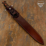 IMPACT CUTLERY RARE CUSTOM FULL TANG SHORT SWORD FULLER DAGGER KNIFE MICARTA